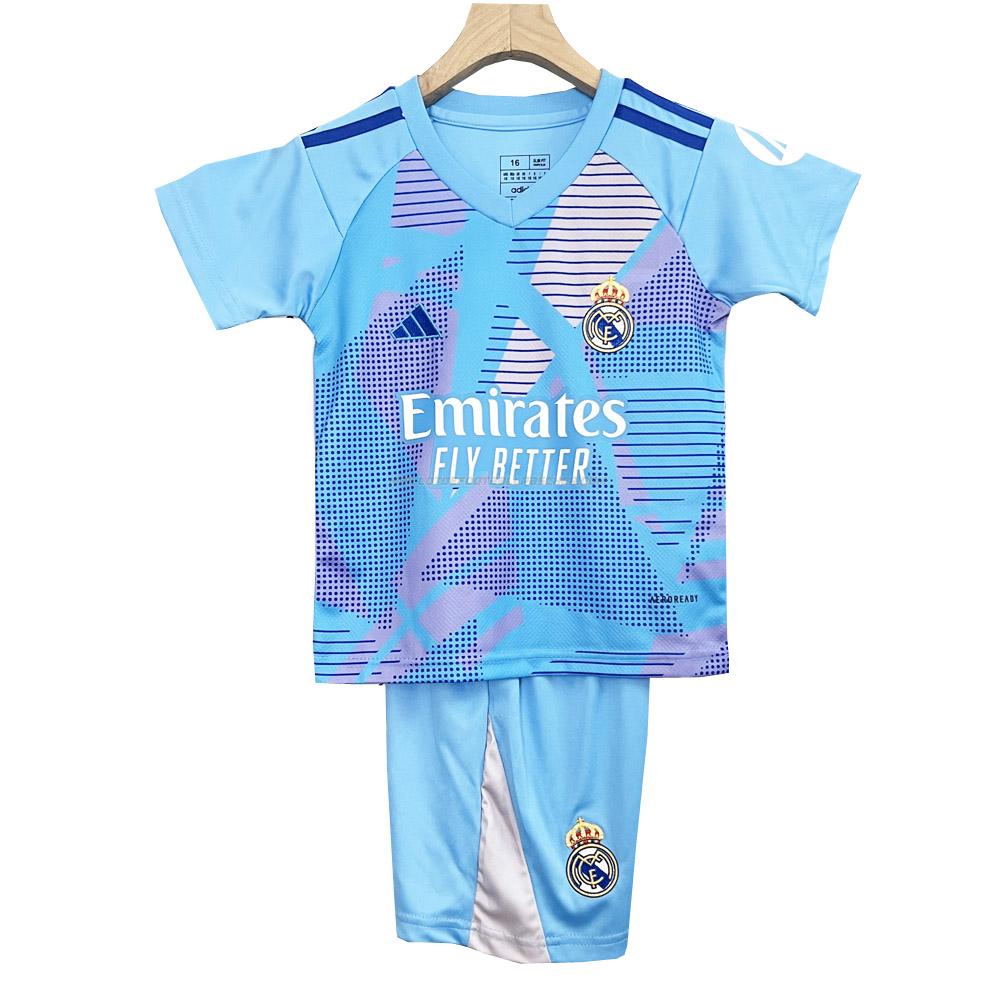 maillot enfant gardien real madrid bleu 2024-25