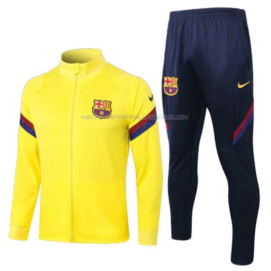 Acheter veste barça jaune 2020-2021 - maillotdefootballpascher.com